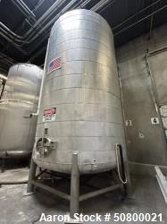 GS Stainless 10,000 Gallon Jacketed Vertical Stainless Steel Storage Tank.