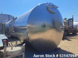 Used 6,000 Gallon 304 Stainless Steel Storage Tank – Cone Bottom, Dished Top, 3" Outlet