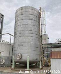 Used Approx. 30,000 Gallon 316L Stainless Steel Storage Tank – Leg Mounted Process Vessel