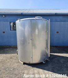 Used 5,000 Gallon Stainless Steel Tank – Sanitary Food Grade Vessel with Coil Heating & Cooling