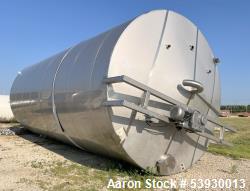35,000 Gal Single Wall Stainless Silo Tank for Sale – 14' x 30'