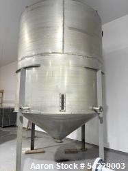 Unused 6,500-Gallon Stainless Steel Vertical Tank | Built 2022 | Dual Manways | 10’ Straight Side | Industrial & Food-Grade Storage Vessel