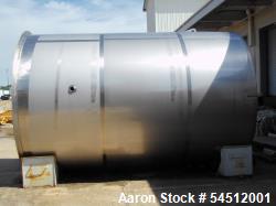 Unused TSI (todd Street Inc) 7,000 Gallon Vertical Stainless Steel Holding Tank. Has sloped bottom with 18" manway.d Tank. 3...