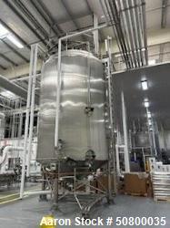 Used A&B Process 12,000 Gallon Jacketed Vertical Mix Tank – 304L Stainless Steel (2019)