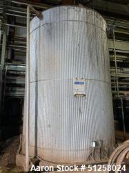 Used 12,000 Gallon Alloy Fabricators Stainless Steel Tank. 316L Stainless steel. Vertical. Insulated. Side manway.