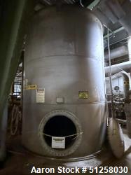 Used 7,500 Gallon Alloy Fabricators Stainless Steel Tank. 316L Stainless steel. Approximately 10' diameter x 155'' tall. Sid...