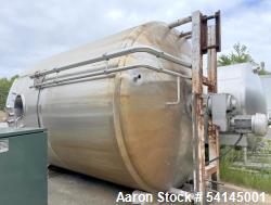 Used Crepaco 5,000 Gallon Stainless Steel Jacketed Vertical Tank with Side Scrape Agitation. Has internal CIP spray ball, si...