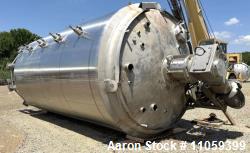 Used DCI 15,000 Gallon 316L Stainless Steel Jacketed Sanitary Mix Tank / Fermenter / Reactor with 100 HP Agitator