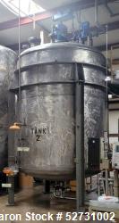 Used-Tank, Expert Industries, 5000 Gallon Stainless steel, Vertical, 10'2" diameter x   18'8" straight side. With top mounte...
