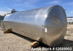  Feldmeier Single Wall Tank, 6,000 Gallon, 304 Stainless Steel, Vertical.  Approximate 90" diameter ...