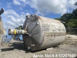 IPSCO approximately 9300 gallon 304 stainless steel vertical mix tank