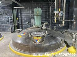 Used- IPSCO approximately 9300 gallon 304 stainless steel vertical mix tank. 138" diameter X 144" high straight side. Intern...