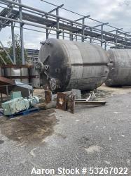 Used- IPSCO approximately 9300 gallon 304 stainless steel vertical mix tank. 138" diameter X 144" high straight side. Intern...