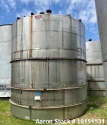 Used Perry Products 10,000 Gallon Stainless Steel Tank – Skirt Mounted, Flat Top & Bottom
