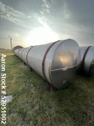  Tolan Horizontal Tank, 5,800 Gallons, Stainless Steel. Approximate 78" diameter x 24' long, slight ...