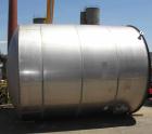 Used- 12,000 Gallon Vertical Stainless Steel Tank. Dome Top and Sloped Bottom. Diameter is 144