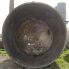 Used- 11,900 Gallon Vertical Stainless Steel Tank. Interior dimensions 140