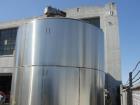 Used- 6000 Gallon 304 Stainless Steel Vertical Tank with Dished Heads on Six Legs. Tank is 120" diameter with 111" straight ...