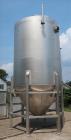 Used 5,000 gallon Andritz vertical 304L Stainless Steel, Conical Bottom Tank.