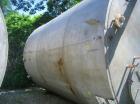 Used-Approximately 10,000 Gallon Vertical 304 Stainless Steel Tank. 10' Diameter x 16' straight side. Flat top with sloped b...