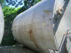 Used-Approximately 10,000 Gallon Vertical 304 Stainless Steel Tank. 10' Diameter x 16' straight side. Flat top with sloped b...