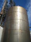 Used-Approximately 20,000 gallon vertical stainless steel tank.  12' Diameter x 24' straight side.  With flat top and bottom...