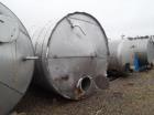 Used-5900 Gallon (Approximately), 304 Stainless Steel Vertical Storage Tank. Approximately 9' 3