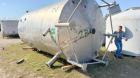 Used-Stainless Steel Tank.  Approximately 7,000 gallon; 9' diameter x 15' straight side; Vetical; Slight coned top and botto...