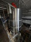 Used 8,000 Gallon Stainless Steel Mix Tank – Cone Bottom, Bridge-Mounted Agitator, 6-Leg Support