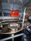 Used 8,000 Gallon Stainless Steel Mix Tank – Cone Bottom, Bridge-Mounted Agitator, 6-Leg Support