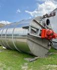 Used 8,000 Gallon Stainless Steel Mix Tank – Cone Bottom, Bridge-Mounted Agitator, 6-Leg Support