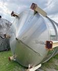 Used 8,000 Gallon Stainless Steel Mix Tank – Cone Bottom, Bridge-Mounted Agitator, 6-Leg Support