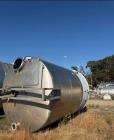 Used Stainless Steel Tank | 5,600 Gallon Capacity | 108” Dia x 108” Straight Side | Dished Top & Bottom | Skirt Mounted