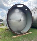 Used Stainless Steel Tank | 5,600 Gallon Capacity | 108” Dia x 108” Straight Side | Dished Top & Bottom | Skirt Mounted