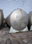 Used-Approximately 15,000 Gallon 316 Stainless Steel Horizontal Storage Tank.  Approximately 10' diameter x 24' straight sid...