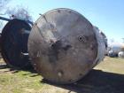 Used- Tate Metal Works 15,200 Gallon Stainless Steel Storage Tank. Built by Tate Metal Works. Approximately 12' diameter x 1...