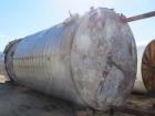 Used- Tate Metal Works 15,200 Gallon Stainless Steel Storage Tank. Approximately 12' diameter x 18' T/T. Flat bottom and con...