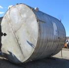 Used- 10,000 Gallon Stainless Steel Storage Tank. 12' diameter x 12' T/T. Flat bottom and cone top.