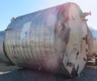 Used- 10,000 Gallon Stainless Steel Storage Tank. 12' diameter x 12' T/T. Flat bottom and cone top.