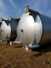Used- 15,000 Gallon 304 Stainless Steel Agitated Tank. Dish Bottom and Top. Top manway. Equipped with Alsop Model 200- Explo...