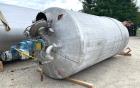 Used- 5000 Gallon Jacketed Stainless Steel Dish Bottom Mix Tank. 7'6