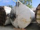 Used Tank, 10,000 Gallons, Stainless Steel.  Unit is jacketed on bottom and is insulated. Tank measures 116