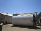 Used Tank, 10,000 Gallons, Stainless Steel.  Unit is jacketed on bottom and is insulated. Tank measures 116