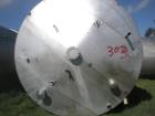 Used- 13,000 Gallon Capacity, Vertical Tank, Stainless Steel Construction. Measures 12' 4” diameter x 15' straight side. Fla...