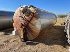 Used- Stainless Steel Bulk Storage Tank, Approximately 8,600 Gallon capacity, vessel measures 94