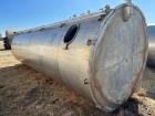 Used- Stainless Steel Bulk Storage Tank, Approximately 8,600 Gallon capacity, vessel measures 94" diameter X 288" straight s...