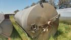 Used-Stainless Steel Bulk Storage Tank, Approximately 8,600 Gallon capacity, 304 Stainless Steel. Vessel measures 94