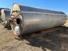 Used- Stainless Steel Insulated Bulk Storage Tank, Approximately 8,600 Gallon capacity, vessel measures 94