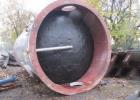 Used 12,000 Gallon, 304 Stainless Steel Tank. 12' diameter x 16' straight side; 4' carbon steel skirt. Dished ends, 24