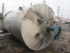 Used 12,000 Gallon, 304 Stainless Steel Tank. 12' diameter x 16' straight side; 4' carbon steel skirt. Dished ends, 24